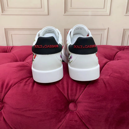D*G 2026 Luxury Genuine Leather Casual Sneakers - Italian Designer Unisex Shoes