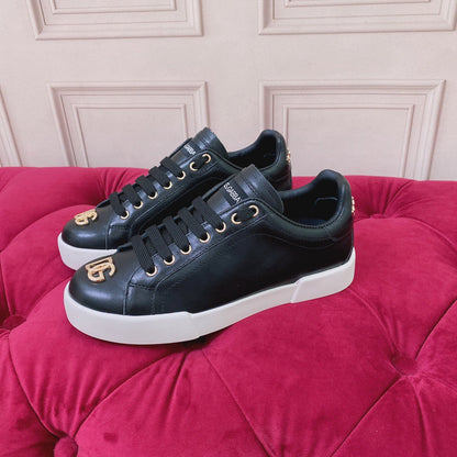 D*G 2026 Luxury Genuine Leather Casual Sneakers - Italian Designer Unisex Shoes