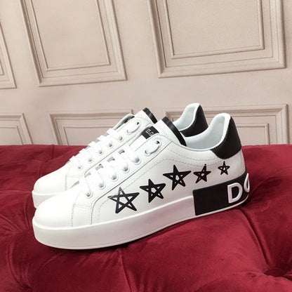 D*G 2026 Luxury Genuine Leather Casual Sneakers - Italian Designer Unisex Shoes