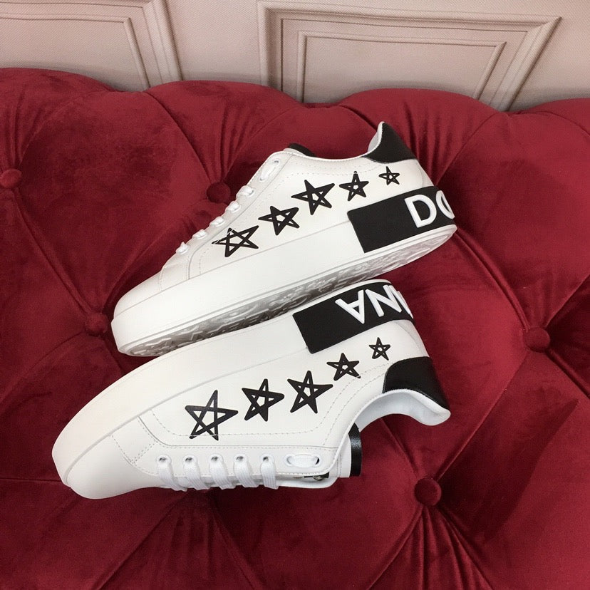 D*G 2026 Luxury Genuine Leather Casual Sneakers - Italian Designer Unisex Shoes