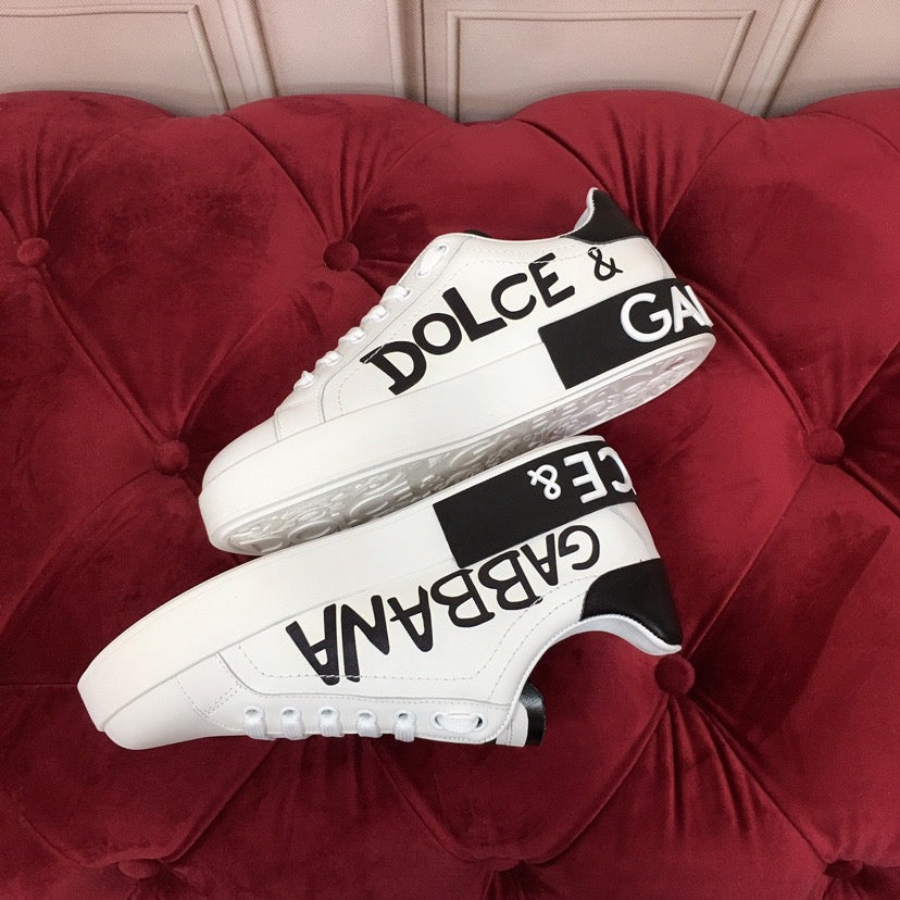 D*G 2026 Luxury Genuine Leather Casual Sneakers - Italian Designer Unisex Shoes