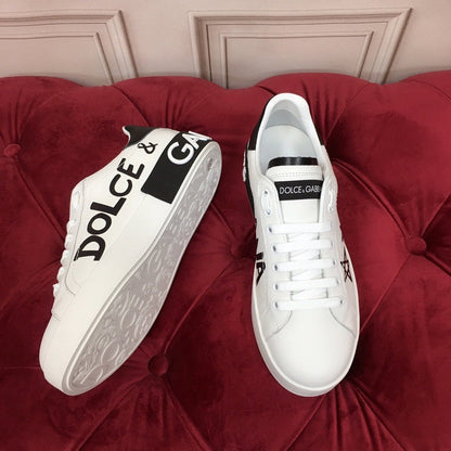 D*G 2026 Luxury Genuine Leather Casual Sneakers - Italian Designer Unisex Shoes