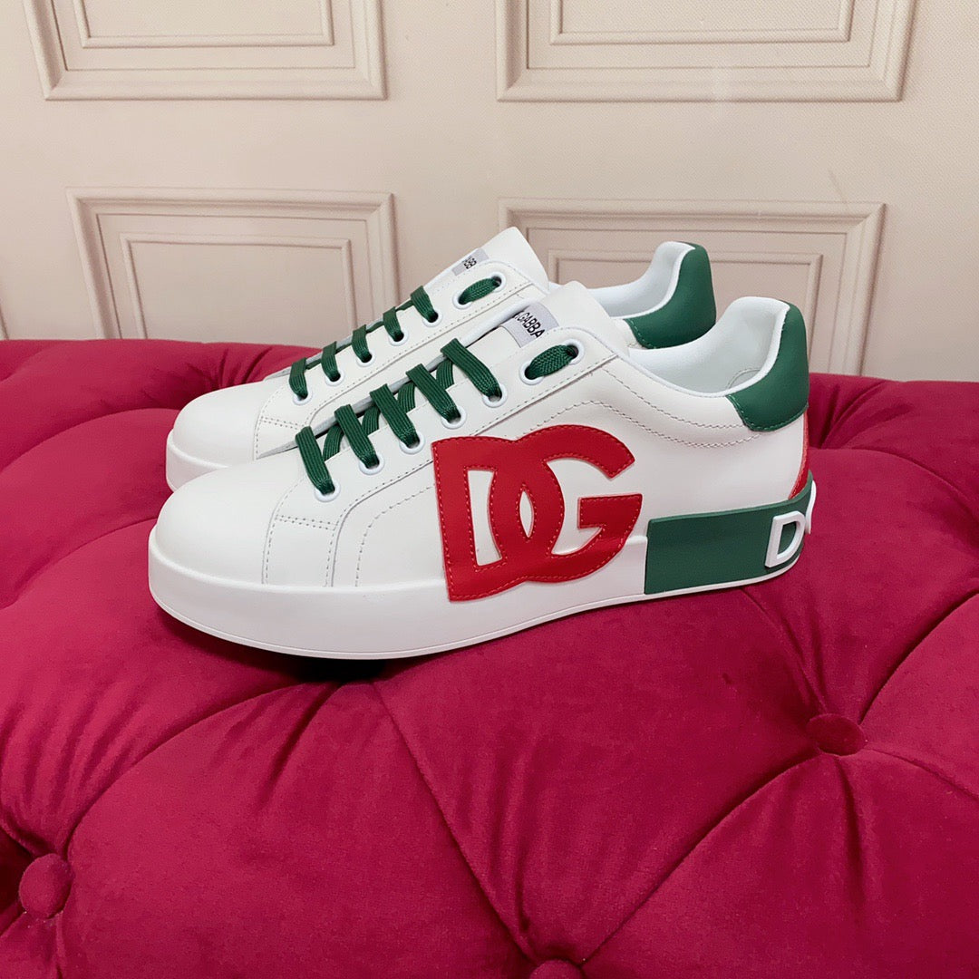 D*G 2026 Luxury Genuine Leather Casual Sneakers - Italian Designer Unisex Shoes