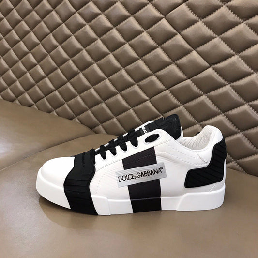 D*G 2026 Luxury Genuine Leather Casual Sneakers - Italian Designer Unisex Shoes