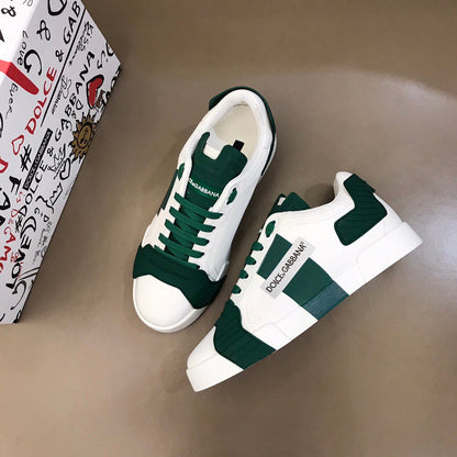 D*G 2026 Luxury Genuine Leather Casual Sneakers - Italian Designer Unisex Shoes