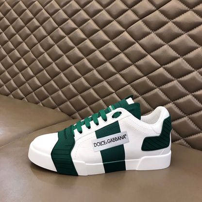 D*G 2026 Luxury Genuine Leather Casual Sneakers - Italian Designer Unisex Shoes