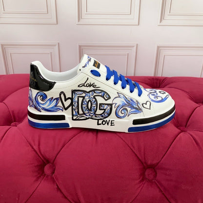 D*G 2026 Premium Leather Casual Sneakers - Designer Unisex Shoes in 2 Styles