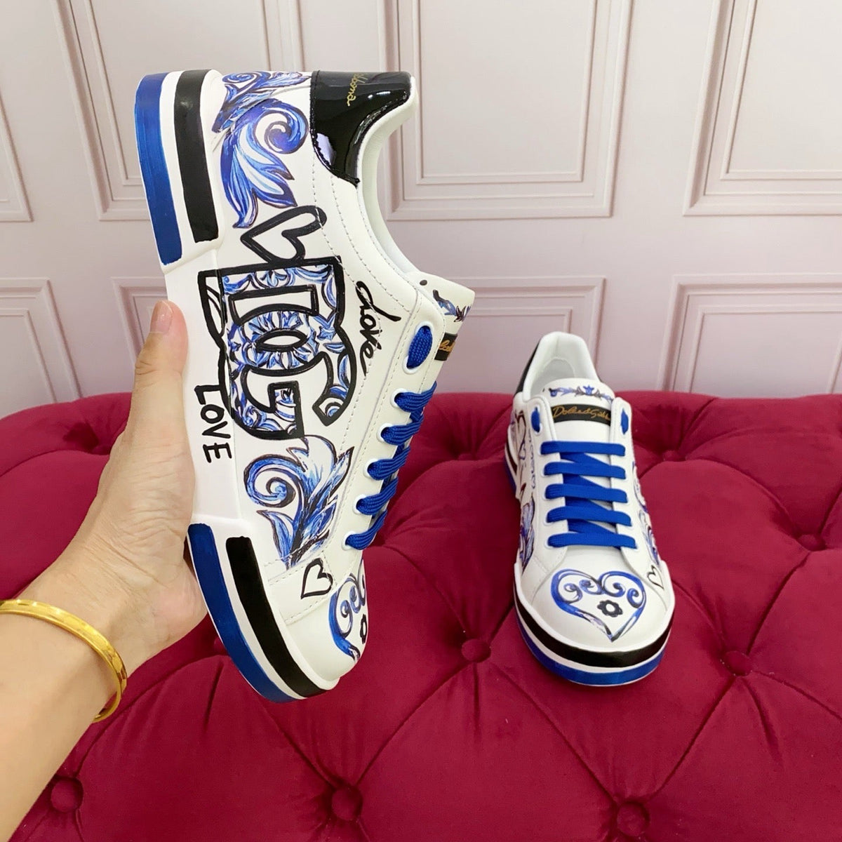 D*G 2026 Premium Leather Casual Sneakers - Designer Unisex Shoes in 2 Styles