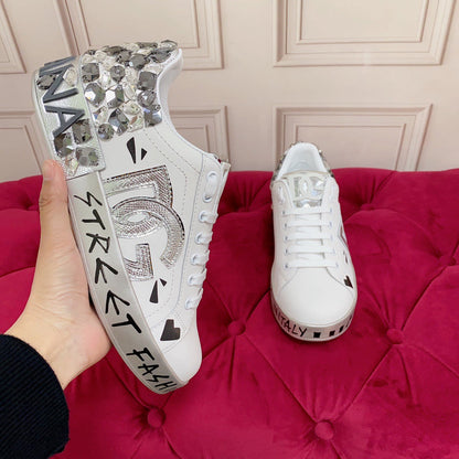 D*G 2026 Premium Leather Casual Sneakers - Designer Unisex Shoes in 2 Styles