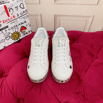 D*G 2026 Premium Leather Casual Sneakers - Designer Unisex Shoes in 2 Styles