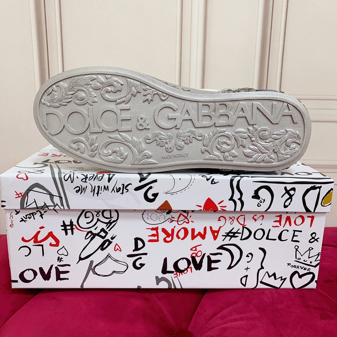 D*G 2026 Premium Leather Casual Sneakers - Designer Unisex Shoes in 2 Styles
