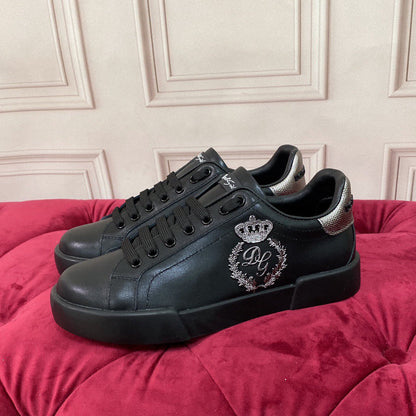 D*G 2026 Premium Leather Casual Sneakers - Designer Unisex Shoes in 2 Colors