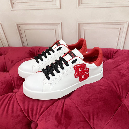 D*G 2026 Premium Leather Casual Sneakers - Designer Unisex Shoes in 2 Colors