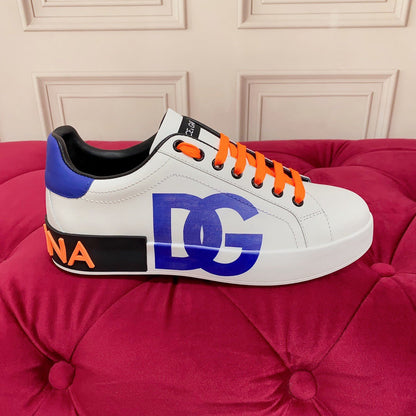 D*G 2026 Premium Leather Casual Sneakers - Designer Unisex Shoes in 4 Colors