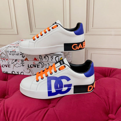D*G 2026 Premium Leather Casual Sneakers - Designer Unisex Shoes in 4 Colors