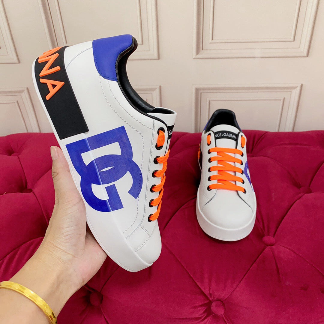 D*G 2026 Premium Leather Casual Sneakers - Designer Unisex Shoes in 4 Colors