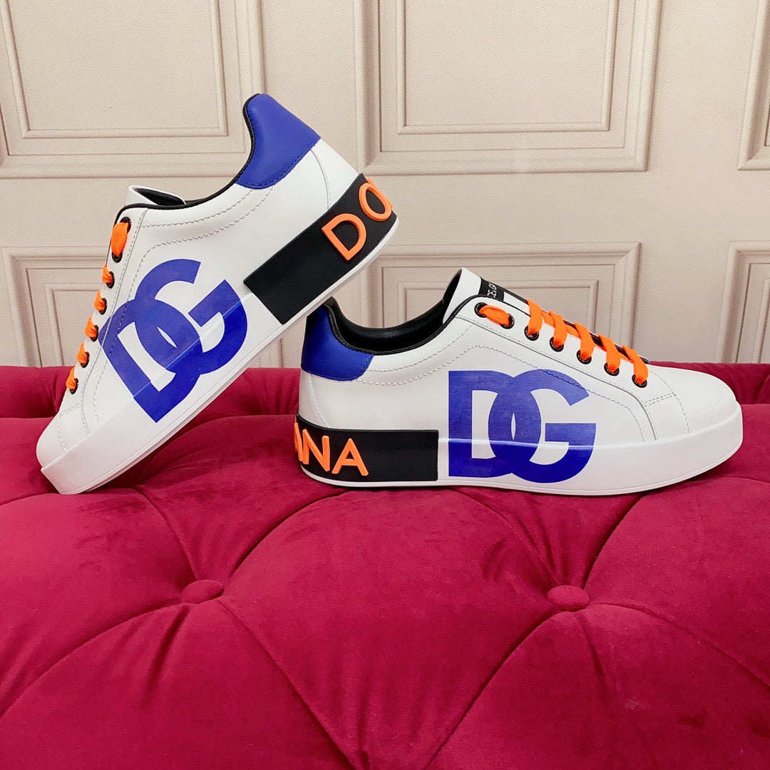 D*G 2026 Premium Leather Casual Sneakers - Designer Unisex Shoes in 4 Colors