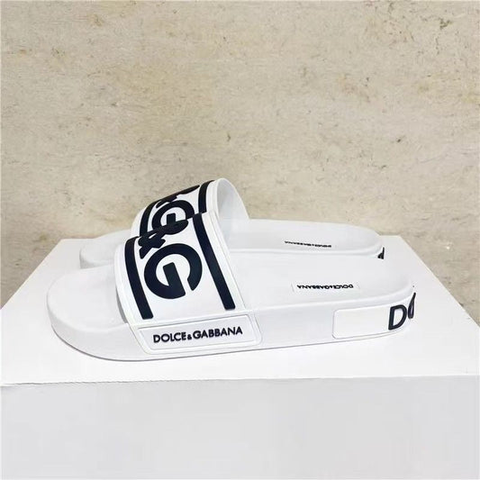 D*G 2026 Premium Leather Casual Slippers - Designer Men's Slides in 4 Styles