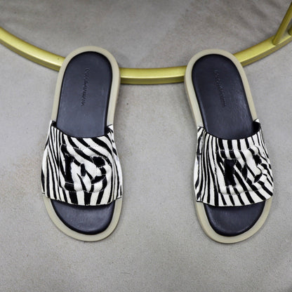D*G 2026 Premium Leather Camouflage Slippers - Designer Men's Slides in 2 Patterns
