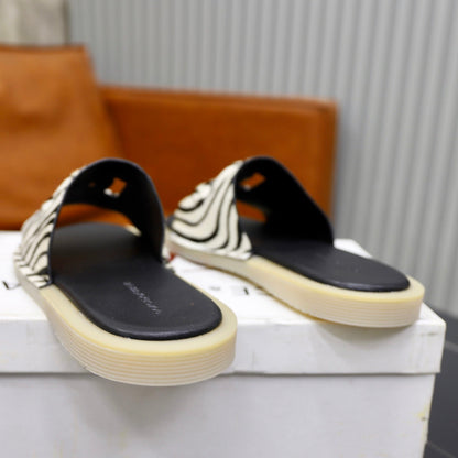 D*G 2026 Premium Leather Camouflage Slippers - Designer Men's Slides in 2 Patterns