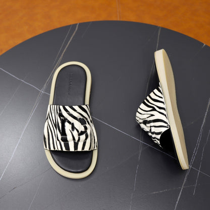 D*G 2026 Premium Leather Camouflage Slippers - Designer Men's Slides in 2 Patterns