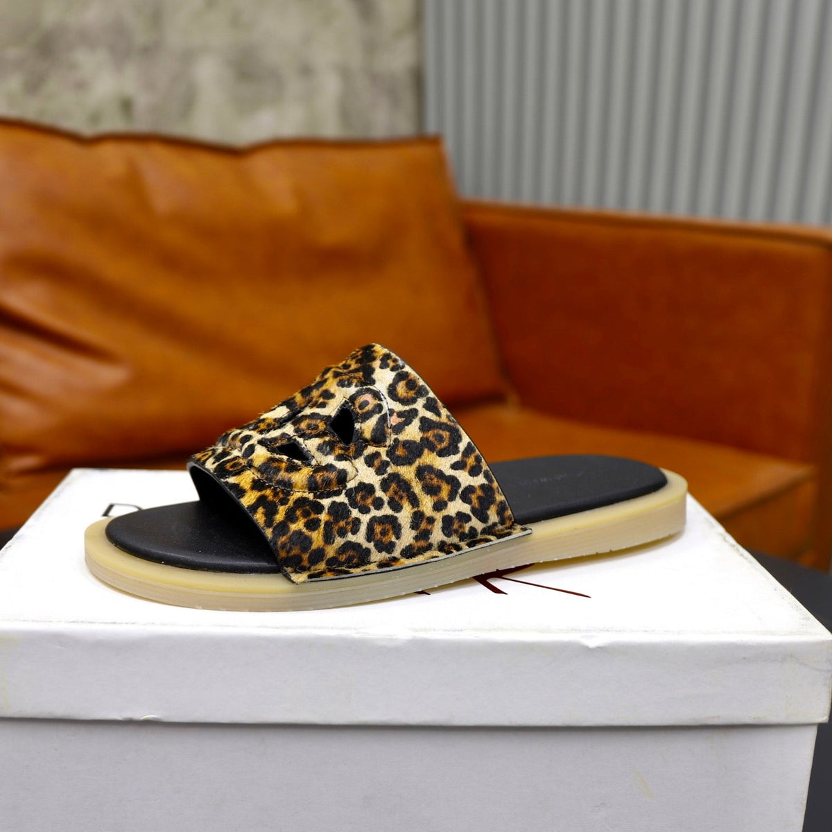 D*G 2026 Premium Leather Camouflage Slippers - Designer Men's Slides in 2 Patterns