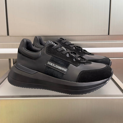 D*G 2026 Premium Leather Casual Sneakers - Designer Unisex Shoes in 3 Colors