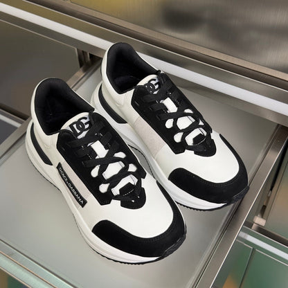 D*G 2026 Premium Leather Casual Sneakers - Designer Unisex Shoes in 3 Colors