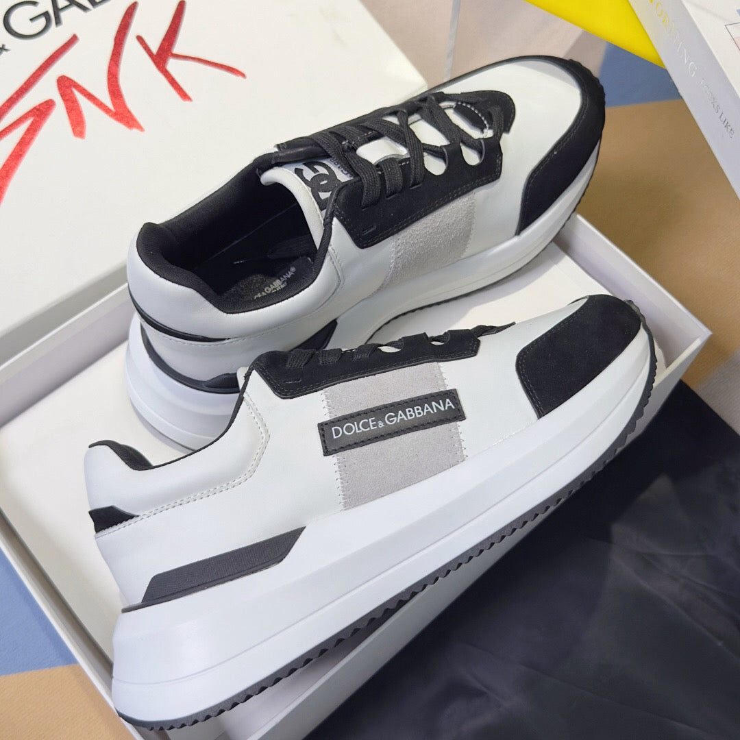 D*G 2026 Premium Leather Casual Sneakers - Designer Unisex Shoes in 3 Colors