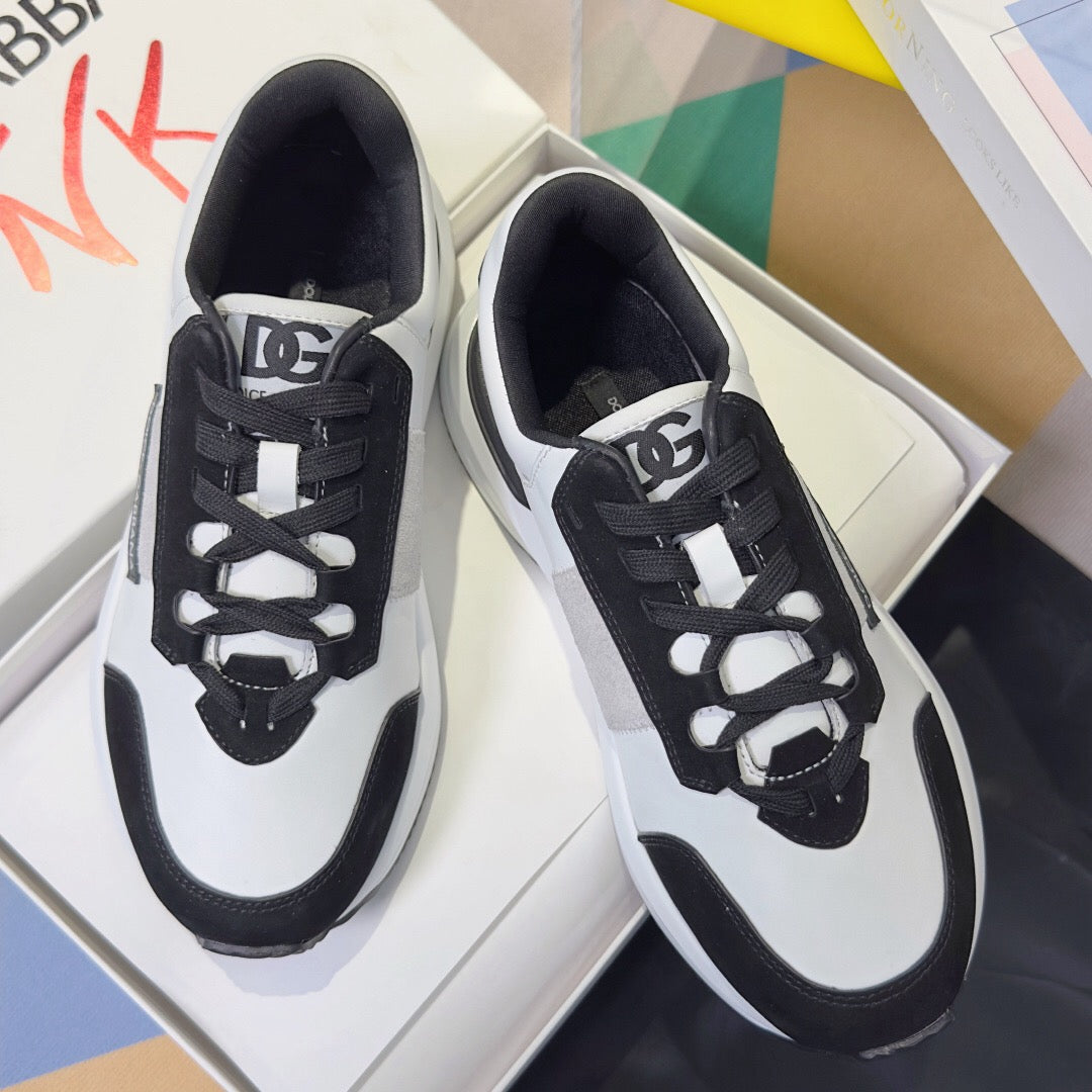 D*G 2026 Premium Leather Casual Sneakers - Designer Unisex Shoes in 3 Colors