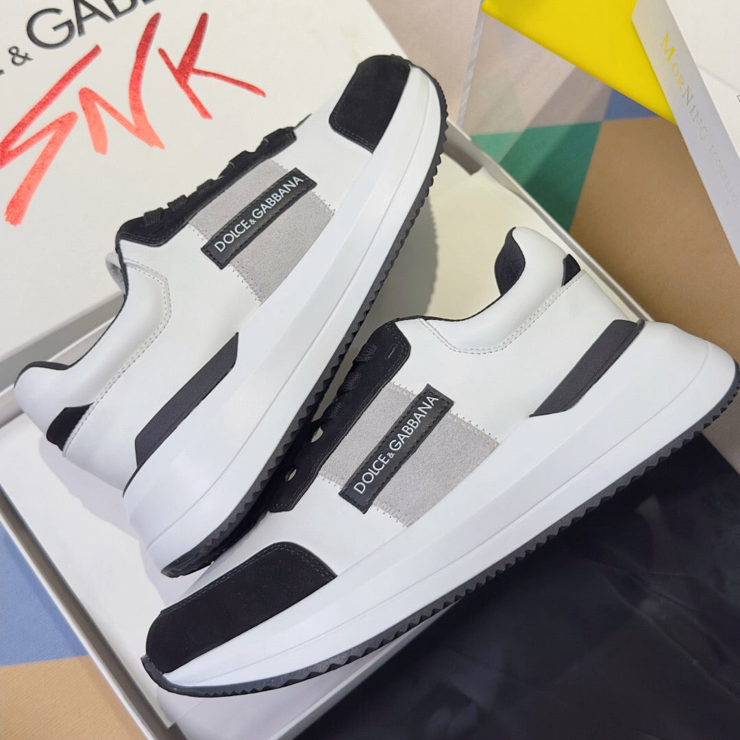 D*G 2026 Premium Leather Casual Sneakers - Designer Unisex Shoes in 3 Colors