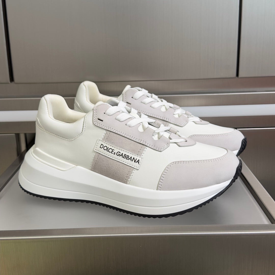 D*G 2026 Premium Leather Casual Sneakers - Designer Unisex Shoes in 3 Colors