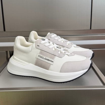 D*G 2026 Premium Leather Casual Sneakers - Designer Unisex Shoes in 3 Colors