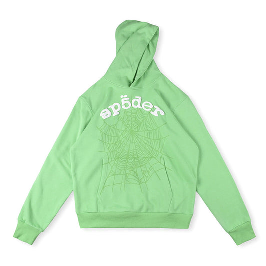 Sp5der Spider Web Hoodie-Green #8208