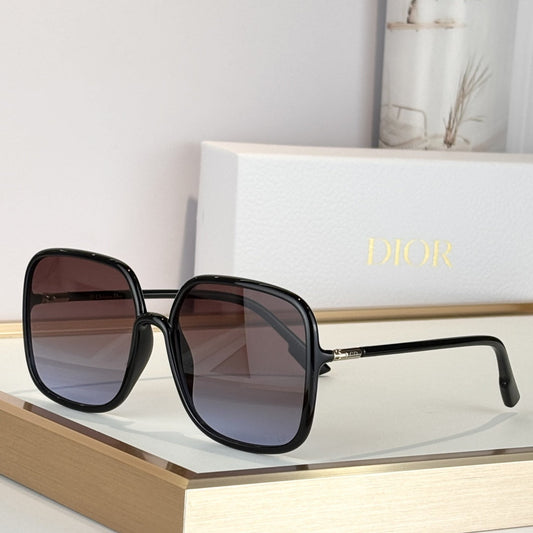 D**R Oversized Square Sunglasses | Black Acetate Frame, Brown Grey Gradient Lenses | Multiple Colors