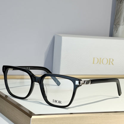 D**R Square Optical Eyeglasses Frame | Transparent Grey Acetate, Clear Lenses & Silver CD Logo Hinge | 6 Colorways