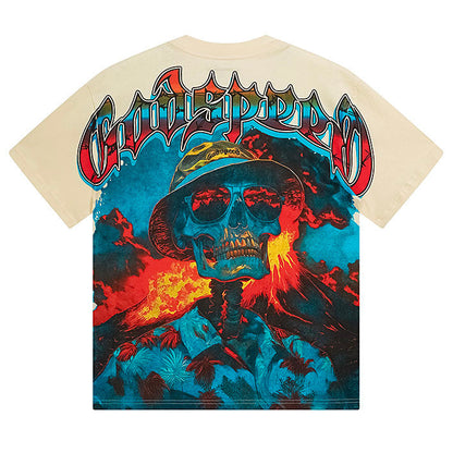 GODSPEED Rock Skeleton Car T-shirt