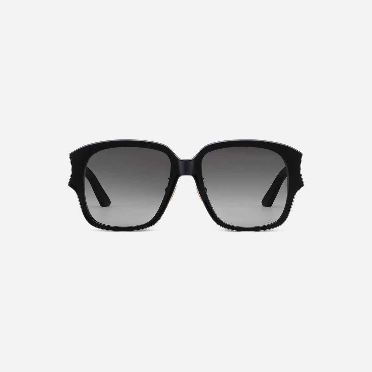 D**R 30Montaigne S3U Oversized Square Sunglasses | Black Acetate Frame, Grey Gradient Lenses, Gold CD Logo Temple | Multiple Colors
