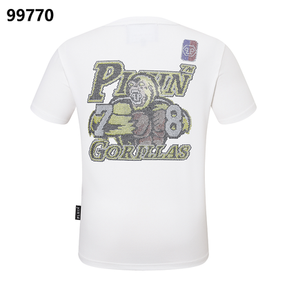 P**P Men's Content Creator Logo Emblem T-Shirt | Black White