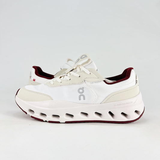 On THE ROGER Wildcard – Unisex Lightweight Breathable Versatile Lifestyle Sneaker | White, Cream & Burgundy