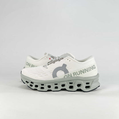 On Cloudmonster 3 – Unisex Lightweight Breathable Maximum Cushioning Running Shoes | White & Gray