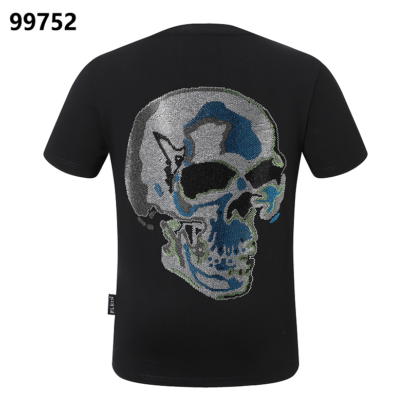 P**P Men's Brand Loyalist Logo Emblem T-Shirt | Black White