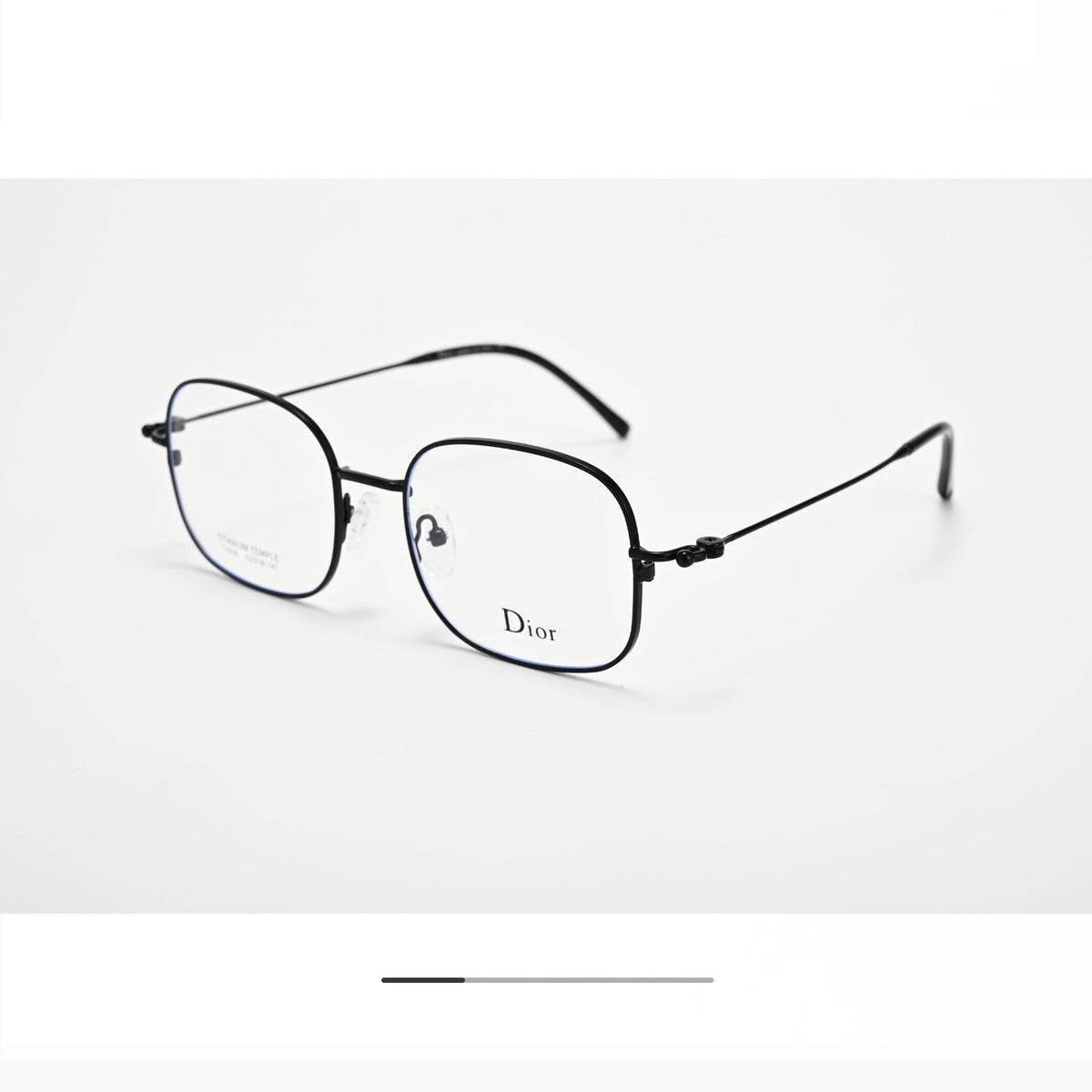 D**R Square Optical Eyeglasses Frame | Slim Metal Frame, Clear Lenses & Floral Silver Hinge | 4 Colorways