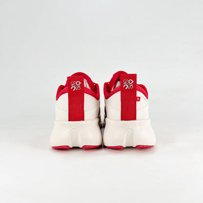 Loewe × On Cloudsolo – Unisex Lightweight Breathable Luxury Collaborative Running Shoes | Scarlet Red & Cream