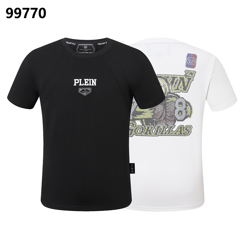 P**P Men's Content Creator Logo Emblem T-Shirt | Black White