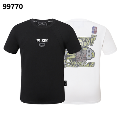 P**P Men's Content Creator Logo Emblem T-Shirt | Black White