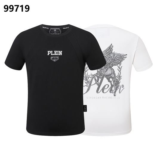 P**P Men's Essential Logo Emblem T-Shirt | Black White