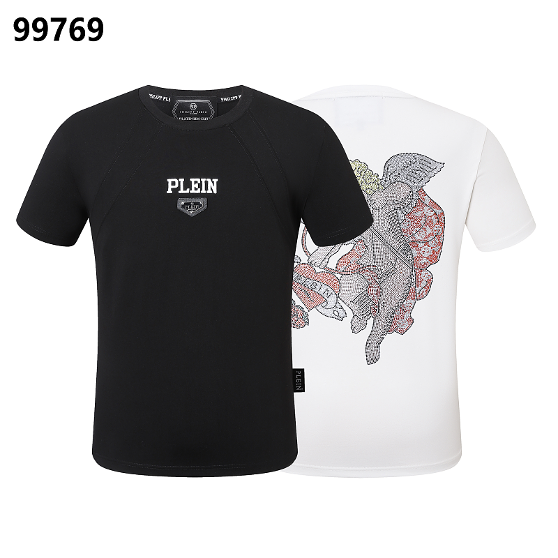 P**P Men's First Purchase Logo Emblem T-Shirt | Black White