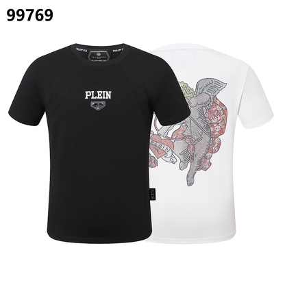 P**P Men's First Purchase Logo Emblem T-Shirt | Black White