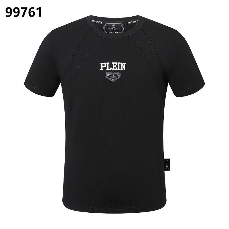 P**P Men's Wedding Guest Logo Emblem T-Shirt | Black White
